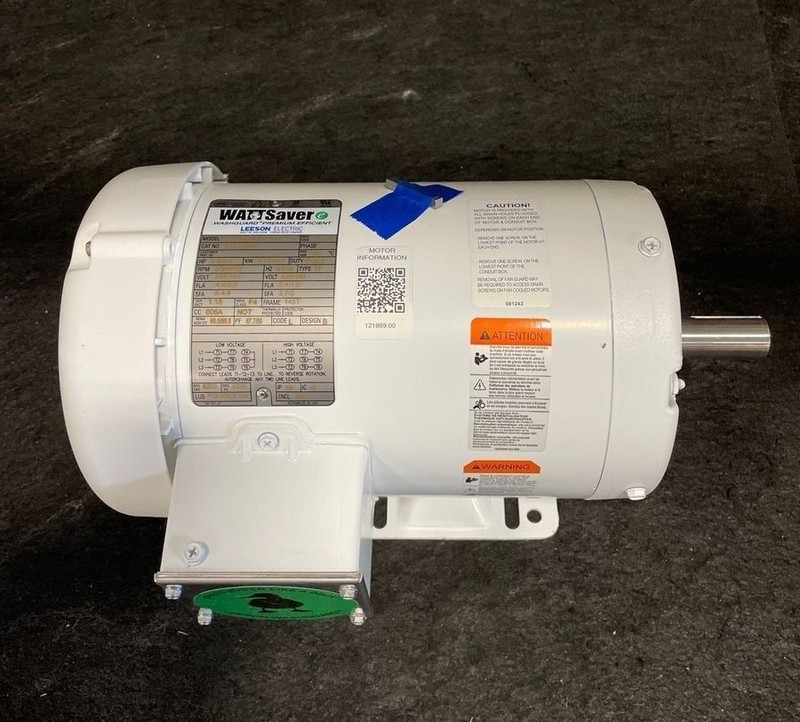 LEESON 121869.00 Washdown Motor Hp1 3PH, 1/2/1 Rpm1750/1450 230/190V *