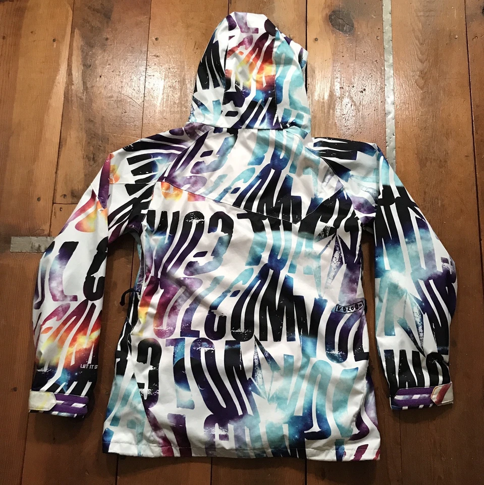 Volcom Nimbus лыж куртка женщин M Grafiti все над печать лыж сноуборда с капюшоном - Изображение 2 из 4