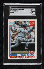 1982 Topps Coca-Cola/Brighams's Boston Red Sox Rich Gedman #7 SGC 5 0uf1