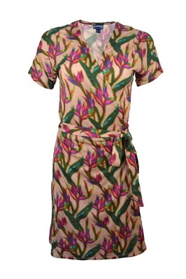 Vilebrequin Wickelkleid 6 8 10 12 14 Paradise 3D Felicia Tropical Flower Print