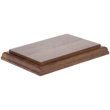 Plymor Solid Walnut Rectangular Wood Display Base, 6.875" W x 4.875" D x 0.75" H
