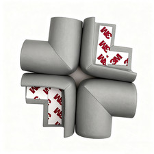 4-Pack Shock-Absorbing Foam Corner Guards Protect Toddlers from Cabinet Bumps