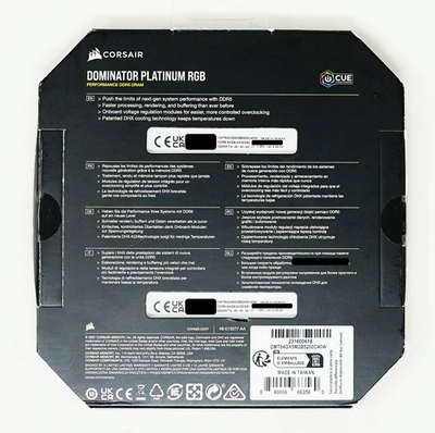 Corsair Dominator Platinum 64GB (2x32GB) DDR5 5200 CL40 XMP 3.0