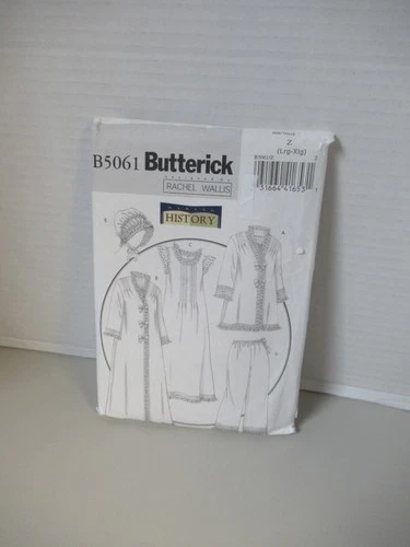 Butterick   Pattern History Rachel Wallis #B5061  Robe Gown Bonnet   L-XL UNCUT