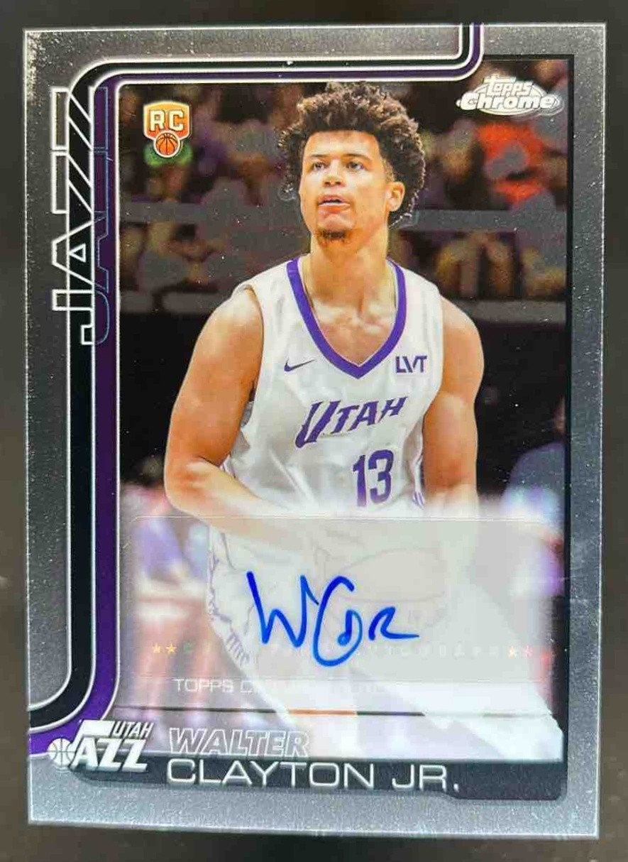 2025-26 Topps Chrome Walter Clayton Jr. Rookie Auto RC #TCAR-WCJ Jazz