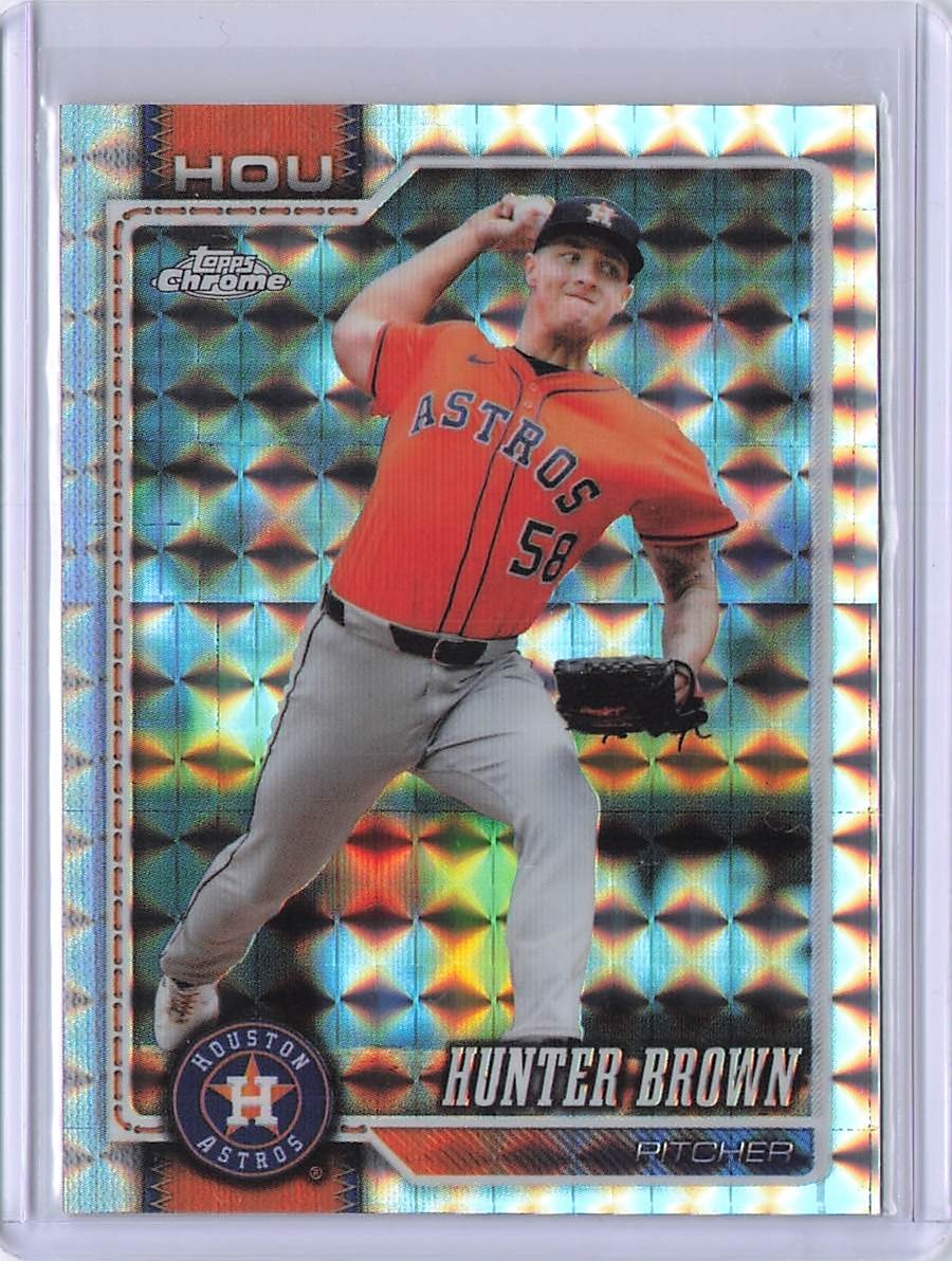 2026 Topps Chrome #285 Hunter Brown Geometric Refractors