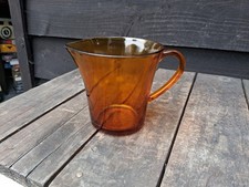 Duralex France Amber Glass 1 pint Jug 1970s FREE P&P 