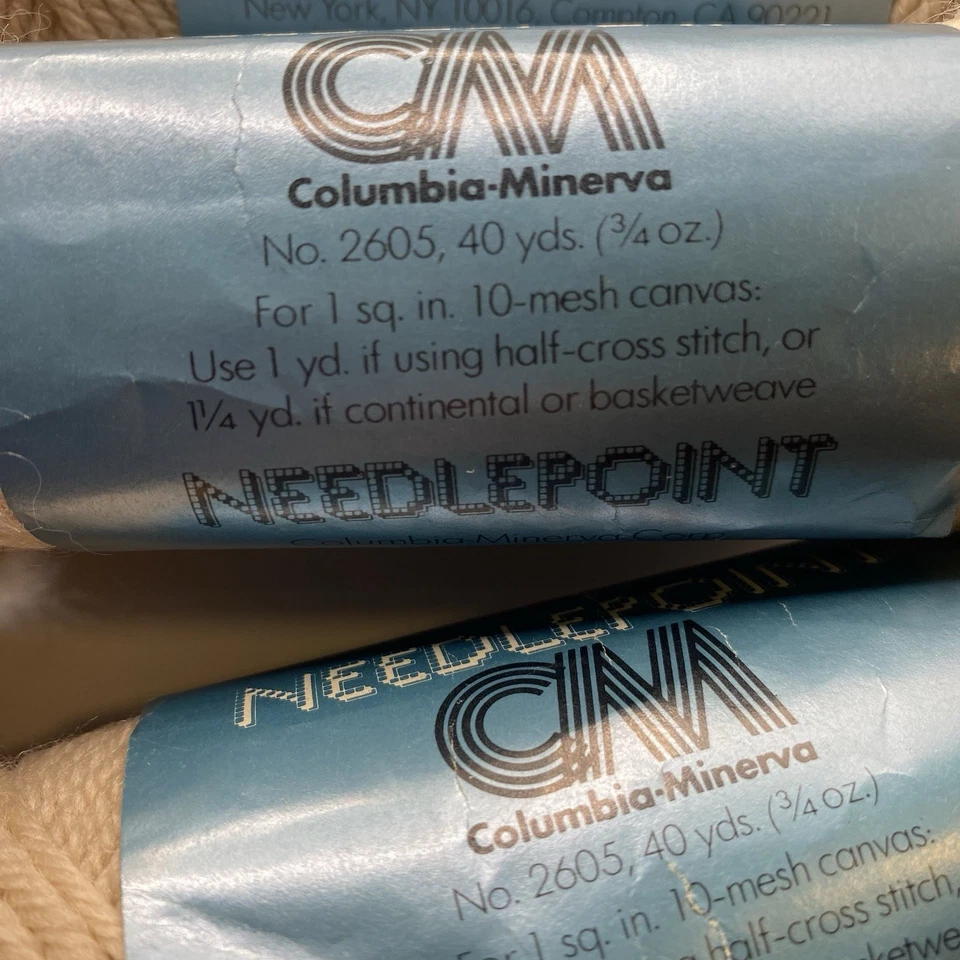 Lote De 22 Madejas De Colección Dama Artesanía Columbia-Minerva Punta Aguja Ostra Blanco Foto 4 de 4