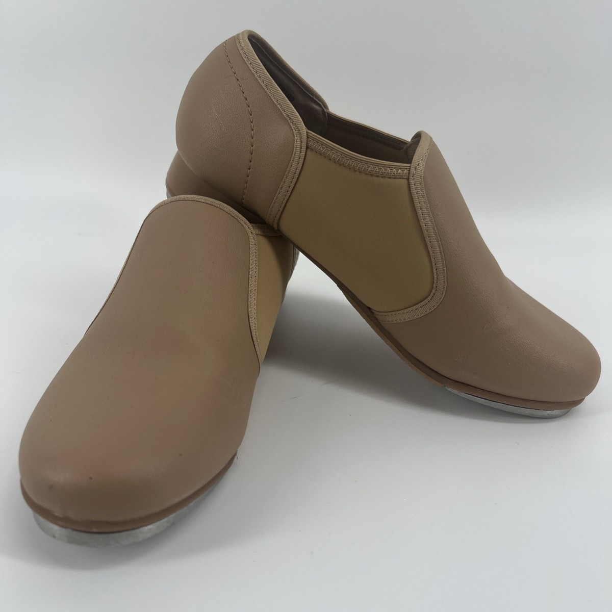 Dance Shoes Tap Full Sole Slip On Size Theatricals Tan Tap Shoes Girls