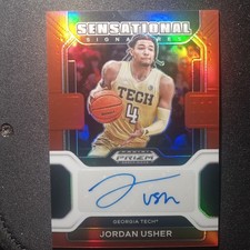 2022-23 Panini Prizm Draft Picks - Jordan Usher Georgia Tech Red Prizm RC Auto …