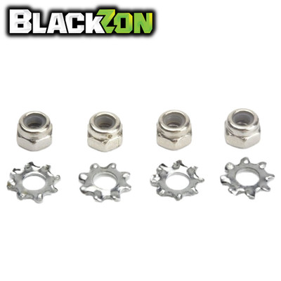 BlackZon BZN540485 Wheel Lock Nut M2.5 w Washer (4) Spryte Turbo RC Car Part