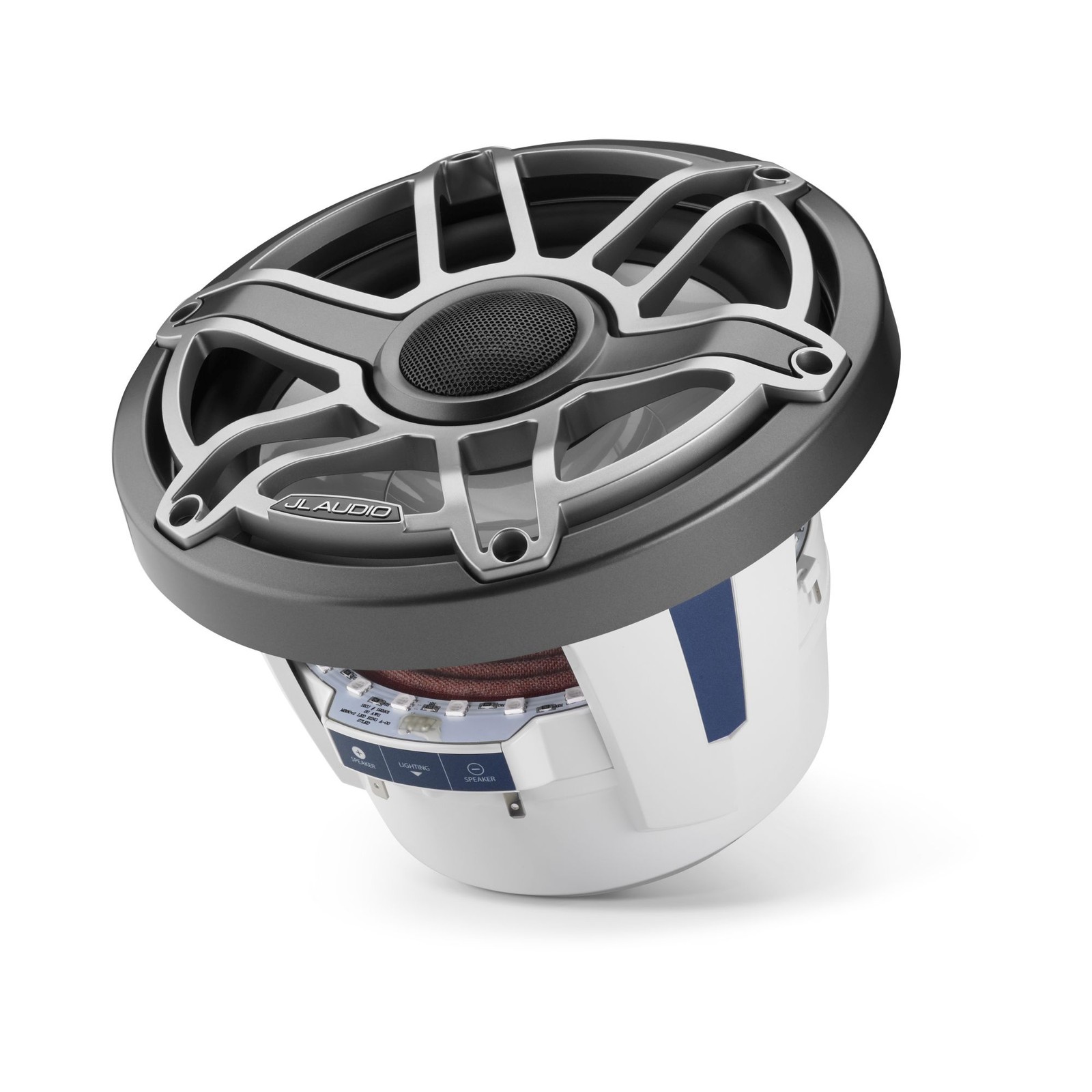 JL Audio 8.8-Inch M6 Marine Coaxial Speaker System, RGB LED, Gunmetal & Titan...