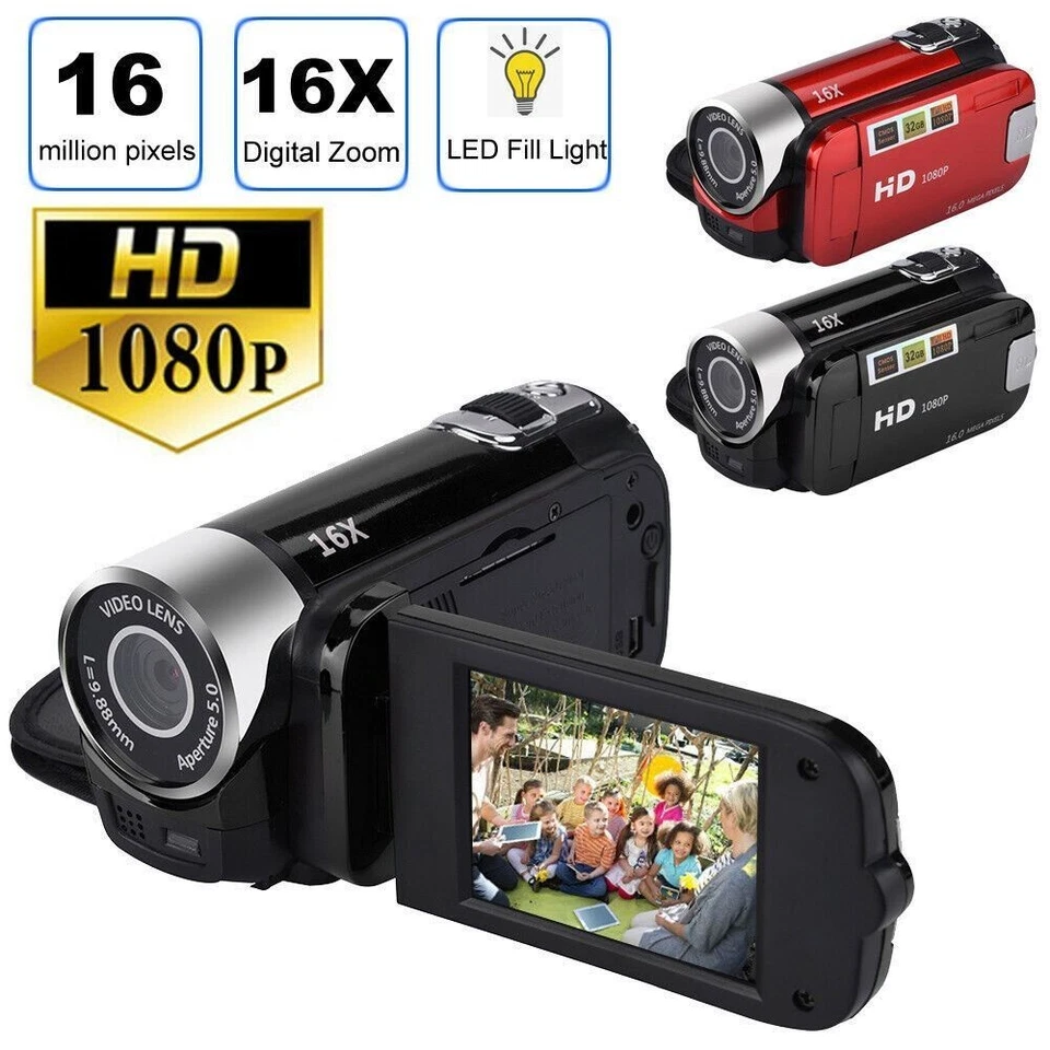 1080P HD Camcorder Digital Video Camera TFT LCD 24MP 16X Zoom DV Night Vision. - Image 2 of 4