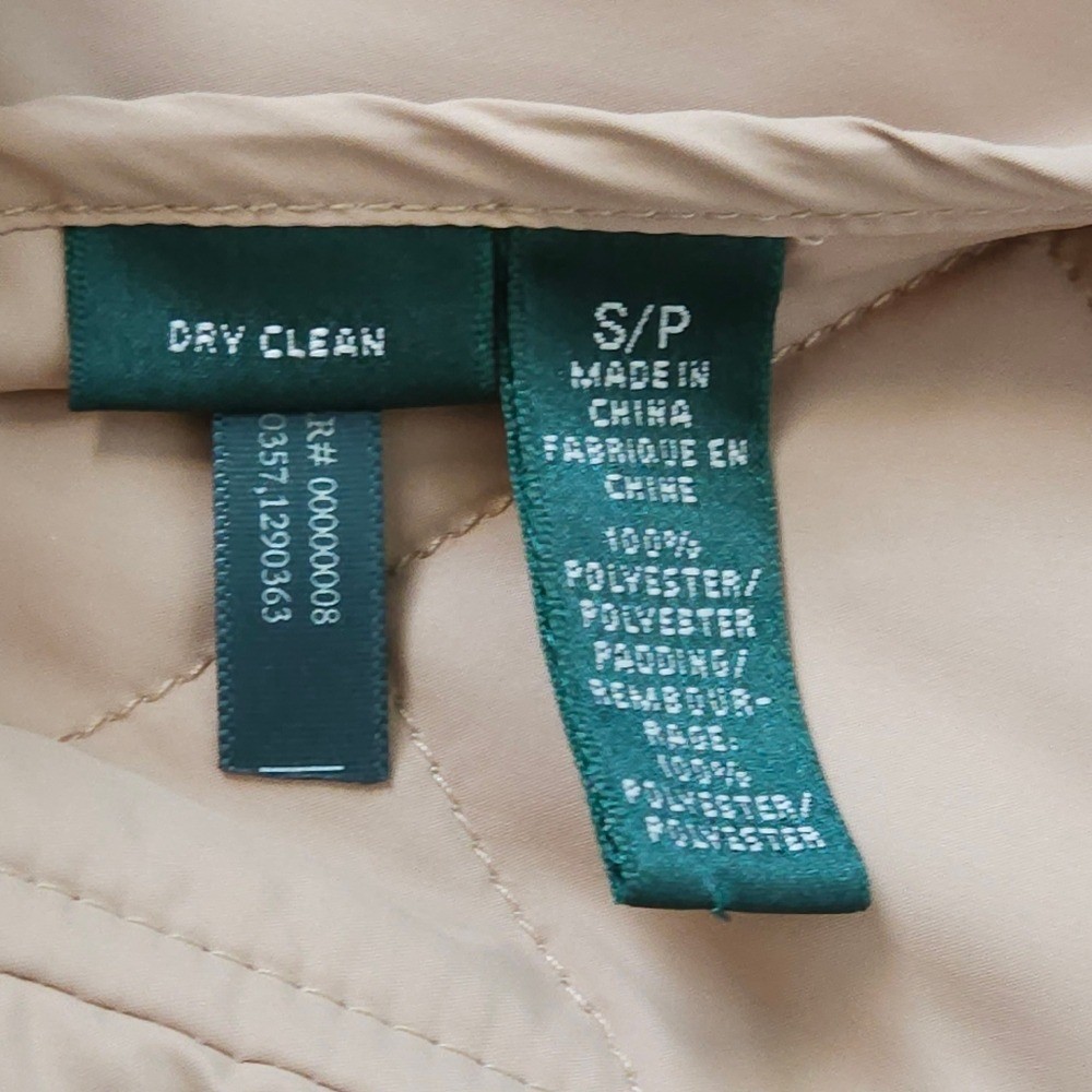 Lauren Ralph Lauren Reversible Quilted Vest Red Tan Womens S Equestrian Out