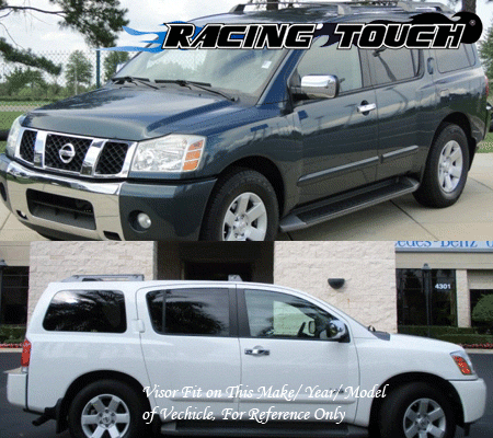 Window Visors Rain Guard 4pc For Nissan Armada 04 05 06 07 08 09 10 11-16 SE LE - Picture 7 of 7