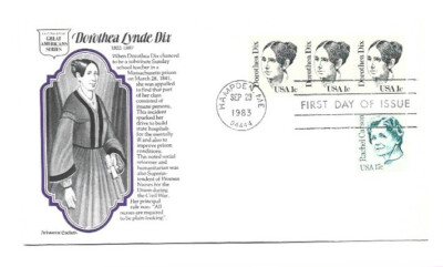 1844 1c Dorothea Dix Aristocrat Cachets, FDC