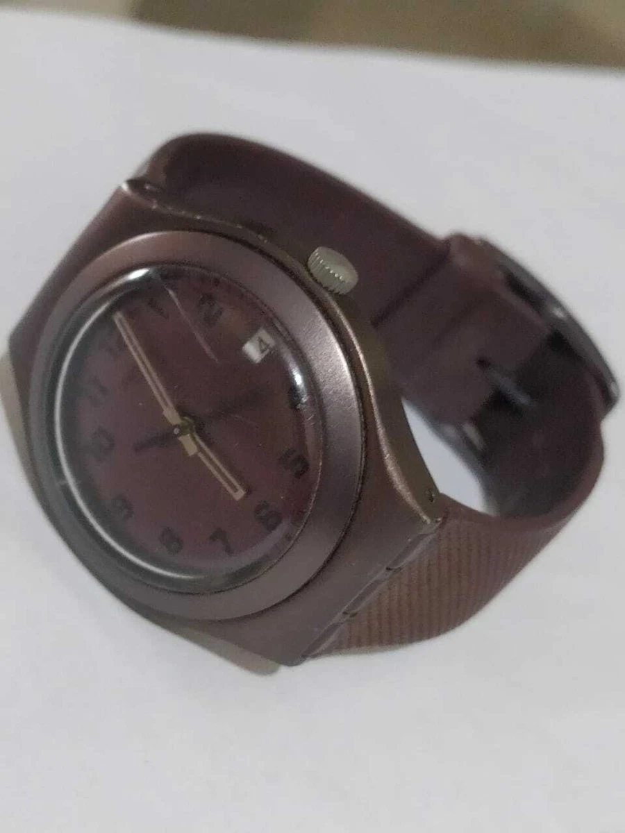 Swatch Irony 2010 YGC4001 Brown Effect water resistant Working eBay