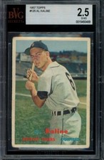 1957 Topps #125 Al Kaline Tigers BVG 2.5 GD LOOK!