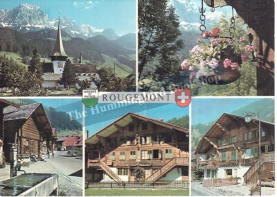 Rougemont mehrere Bilder Schweiz Postkarte mit Stempel 10046