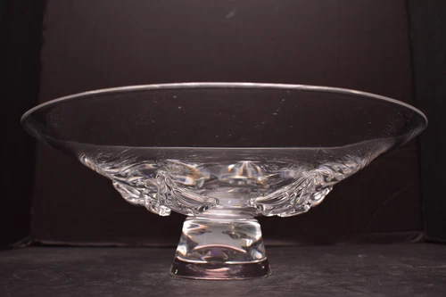 VTG Steuben Donald Pollard LARGE footed STAR bowl Pedestal Centerpiece MCM TRAY