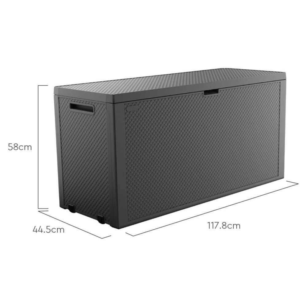 Keter Extra Large Waterproof Garden Storage Box Outdoor Bench Lockable