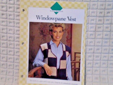 Women's Windowpane Vest 3 sizes VANNA'S CLUB CROCHET PATTERN INSTRUCTIONS