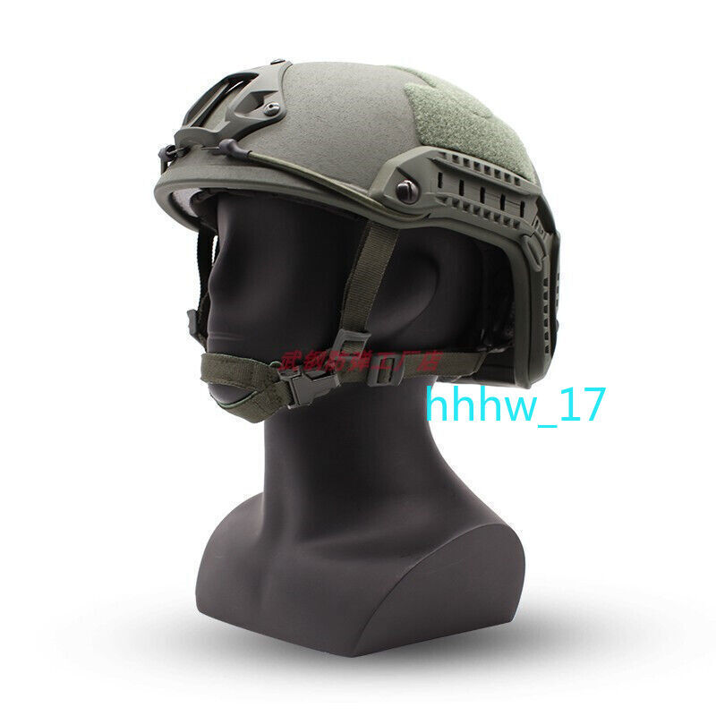 Casque Tactique Pare-balles UHMW-PE Niveau IIIA Taille M/L Vert - Pour Airsoft Ou Collection