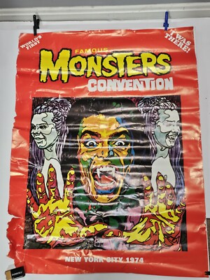 Vintage 1974 Famous Monsters NYC Convention Poster Warren 21 X 28 | eBay