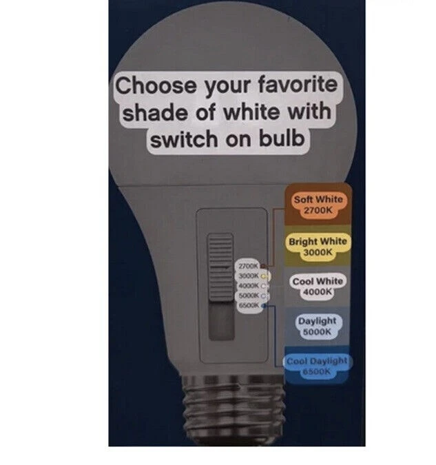 FEIT LED 60W bulb 8.8W (60W Replacement) Adjustable Shade 6 Pack NEW NR - Image 2 of 2