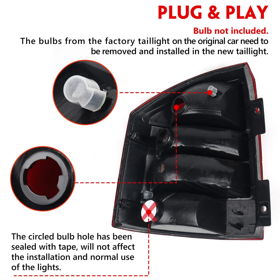 For 2007-2010 Jeep Compass Break Red Tail Light Lamp Passenger Side RH 5303878AD Foto 3 de 4