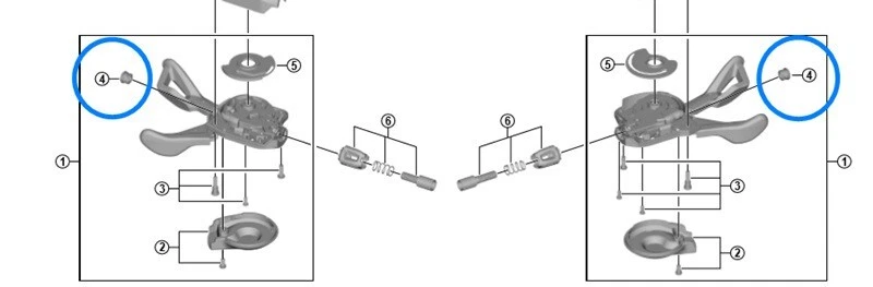 Genuine Shimano SL-M570 Shifter Cable Inner Hole Screw/Cap Y6CD33000 (1x Piece) - Image 4 of 4