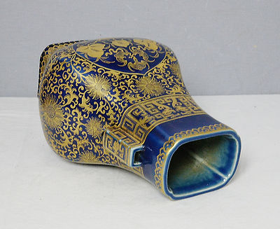 Chinese Monochrome Blue Glaze Porcelain Vase With Mark M1518 | eBay