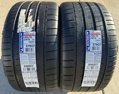 TWO BRAND NEW 295/35ZR19 (104Y) Michelin Pilot Super Sport Tires