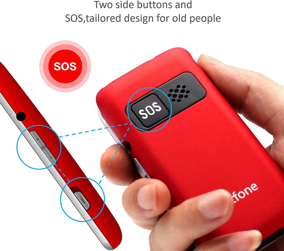 Artfone GSM Big Button Mobile Phone for Elderly, Sim Free Unlocked Dual