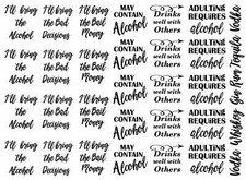 Drinks Well With Others 33 pcs 1 Inch Black Fused Glass Decals