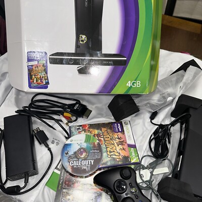 Microsoft Xbox 360 with Kinect 4GB Black Console | eBay