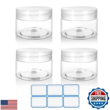 DTDNZKN 4 Pack 1 Oz (30ml) travel containers for creams Leak Proof with Label