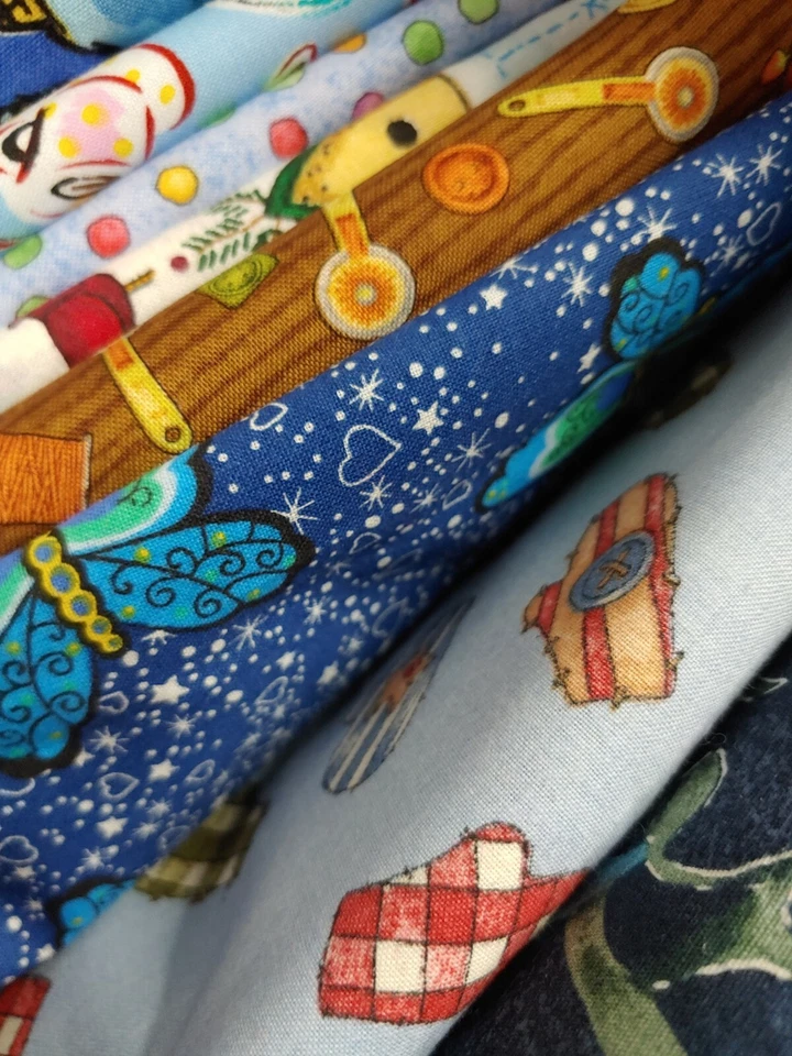 5 + Lbs. Cotton Fabric Box Lot Quilting Crafts 1 +Yd Pieces Multiple Yards(#B128 - Image 4 of 4