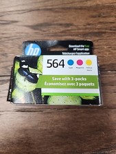 HP 564 COLOR INK N9H57FN FACTORY SEALED BOXES 26/27