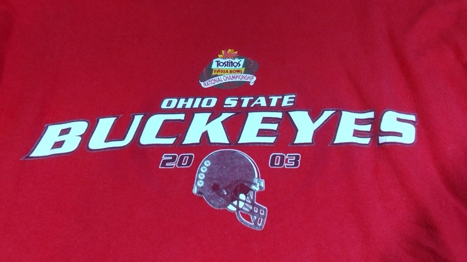 Hanes Ohio State Buckeyes Tostito's Fiesta Bowl Red Long Sleeve Tshirt
