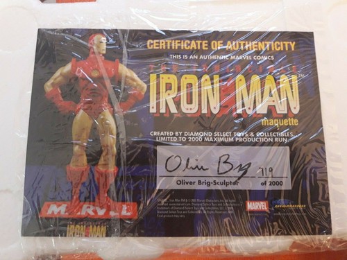 Marvel Figurine Maquette Iron Man 20 CM Comics Figurine Limited Édition 719/2000 - Photo 4/4