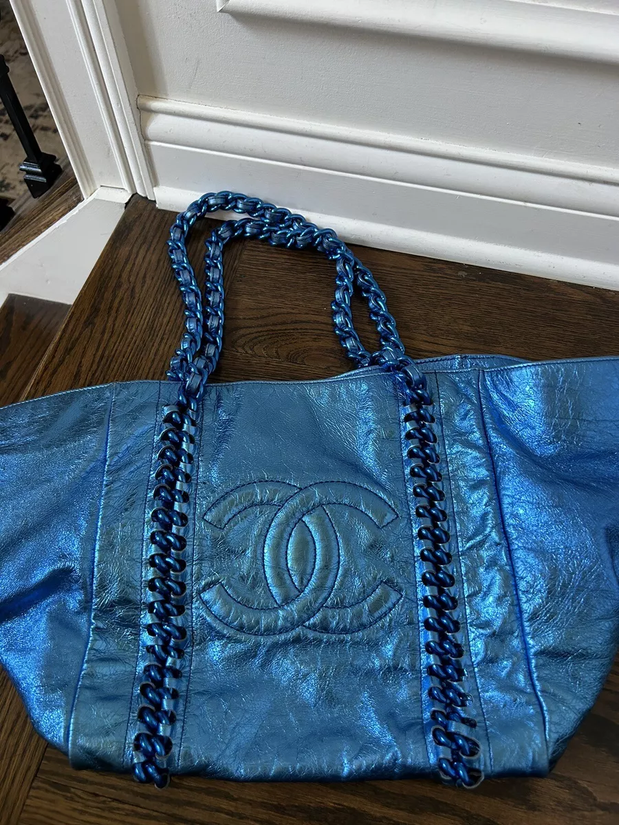 Chanel deauville tote blue cheap