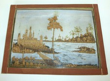 Cork Diorama Circa 1880 Cork Picture Diorama B-1254