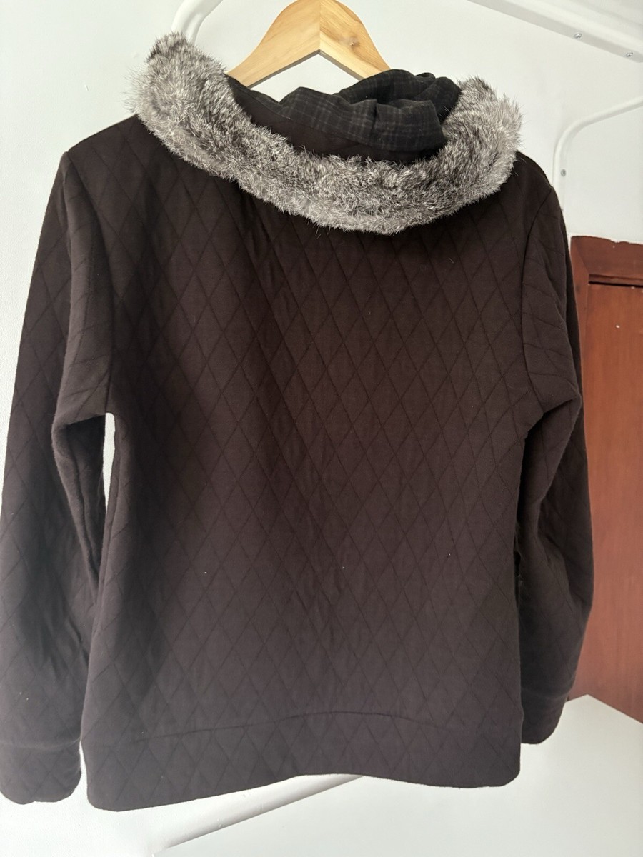 burberry black label fur zip up size 2 from JP | eBay UK