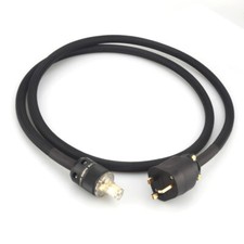 OFC Pure Copper Gold Plated UK Plug IEC Connector HIFI Audio AC Power Cable