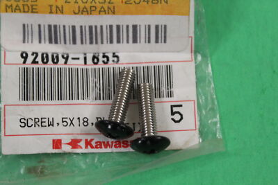 NOS KAWASAKI 92009-1655 FENDER SCREW 5X18 BLACK ZX750 ZG1200