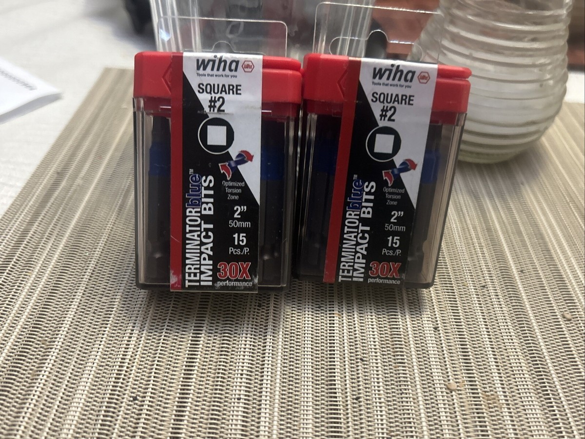 2 X Wiha TerminatorBlue Square #2 1/4
