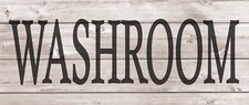 WASHROOM Metal Sign Wood Look Rustic Wall Decor Retro Man cave 5x12 SS48