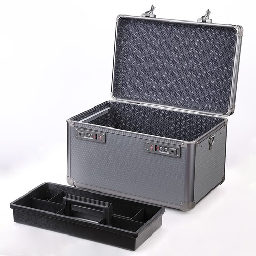 Aluminum Camera Storage Toolbox Flight Case Drone Carry Box with Strap/TSA Lock - Picture 3 of 7