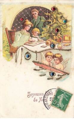 Embossed Card, with Rhinestones - Merry Christmas - A Family Watched